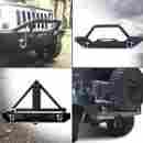 B19r0921 Viogi Front Rear Bumper Rock Crawler Tire Carrier W Winch Plate Hitch Receiver D-ring B19g0921