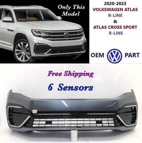 3cta807221 Volkswagen 2020-2023 Atlas And Cross Sport R-line Front Bumper Platinum Gray #18