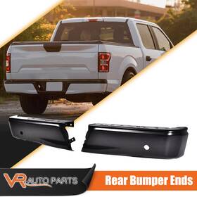 02bum1245abk Vr Auto Parts Fit For 2015-2020 Ford F150 Park Primered Steel Replace Rear Bumper Cover Ends