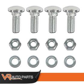 Zp-02sbc0005asl Vr Auto Parts 4x New Stainless Capped Round Head Bumper Bolts Fits Ford 7/16-14 X 1-1/4 Inch