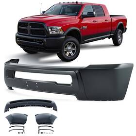1mq01tzzab Vrc Split Front Bumper Cover For 2010-2018 Dodge Ram 2500 And 3500 Black Without Fog Light