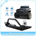 W122194-wonder-401ps Wonderfulparts Us Textured Front Iron Steel Bumper Guard For Jeep