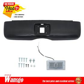 Wg3775646 Wansgo Rear Bumper Roll Pan With Led License Light For 2007-2013 Chevrolet Silverado 1500