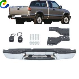 Ea1747356su Wflnhb Rear Step Bumper Assembly For Gmc Sonoma Chevy S10 1998 99-2004 Without Sensor Holes