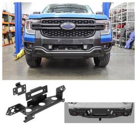 Nrg03 Winjet Steel Rear Bumper/front Bumper Bull Bar/winch Plate For 2024-2025 Ford Ranger