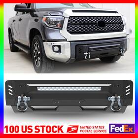 Ntu02a103-1a-bx Winjet Heavy Duty Center Front Bumper For 2014-2021 Toyota Tundra With D-rings Black