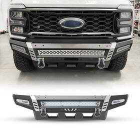 Wolfx 2017-2024 F-250/f-350 Modular Steel Front Bumper With Shackles For Ford F-250 F-350 Super Duty