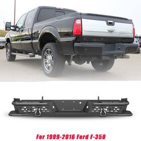 Nf204b102 Wolfx Rear Bumper For 1999-2016 Ford F-350 Back With Set Of D-rings Shackles