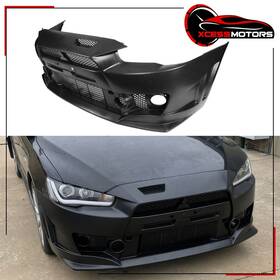 Xcs-blk-ml08fq-f Xcessmotors For 08-15 Mitsubishi Lancer Fq Fq440 Style Front Bumper Conversion Unpainted Pp