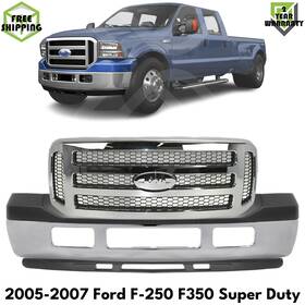 9622661 Xtreme Types Wholesale Front Bumper Chrome And Valance Kit For 2005-2007 Ford F-250 F-350 Super Duty