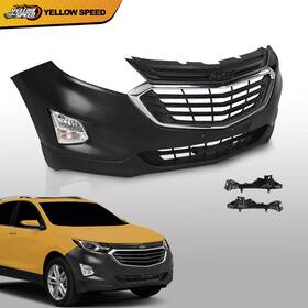 Yel060614 Yellowspeed Fit For 18-21 Chevrolet Chevy Equinox Front Bumper Upper Lower Grill Fog Lights