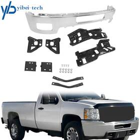 Yi351610t Yibei-tech Chrome Front Bumper Kit With Fog Light Holes For Chevy Silverado 2500 3500 2011-14