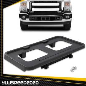 V-02etf12fcabk Ylwspeed20 Fit For 2011-16 Ford F250 F350 Super Duty Front License Plate Tag Bracket Holder