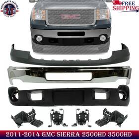 13773254 Your Parts Partner Front Bumper Chrome Steel Kit Brackets Rh Lh For 2011-2014 Gmc Sierra 2500hd