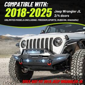 Lbcb610718500 Yzona Compatible For 2018-2024 2025 Jeep Wrangler Jl Jlu Off-road Rear Or Front Bumper