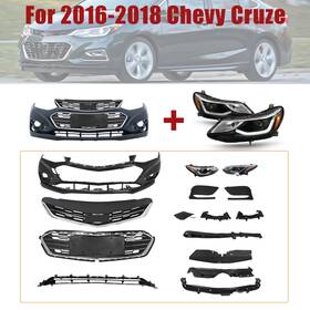 Ch6200001t Zero Town For 2016-2018 Chevy Cruze Front Bumper And Upper Lower Grille Headlight Assembly