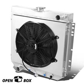 Fsfm69v83 Zpeedstarz Zpd-ra Open Box 3-row Aluminum Radiator 12v Fan Shroud For 1969-1970 Ford Mustang V8
