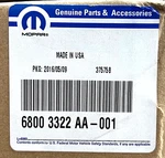 Front Bumper Reinforcement Jeep Wrangler 2007-2018 68003322AA Mopar Oem New. Fixed Price $177.74.
