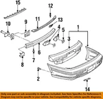 Gm Oem 96-99 Bonneville Rear Components-bumper Cover 25648250. Fixed Price $763.70.