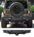 Vijay Fits 2018-2025 Jeep Wrangler Jl Steel Rear Bumper With D-ring & Long Lamps. Fixed Price $289.00.