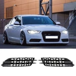 For Audi A6 C7 2012-15 Pair Black Front Bumper Fog Light Lamp Cover Grille. Fixed Price $46.99.