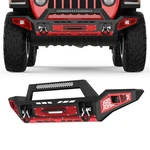 For 2007-25 Jeep Wrangler Jk/jl Steel Front Bumper W/spotlights&d-ring Black+red. Fixed Price $259.99.