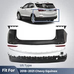Primed Rear Bumper Cover Assembly For 2018-2021 Chevy Equinox W/o Sensor Hole. Fixed Price $188.99.