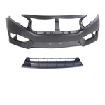 Front Bumper Cover Primed Plastic + Grille Black For 2016-2018 Honda Civic 1.5L. Fixed Price $272.08.