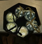 Led Christmas - Nfl New Orleans Saints Set Of 6 Light Up Ornaments.. Fixed Price $29.99.
