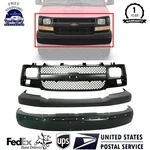 Front Bumper Primed + Upper Cover Textured Grille For 03-17 Chevy Express Van. Fixed Price $609.30.