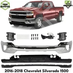 Front Bumper Chrome & Fog Lights Kit For 2016-2018 Chevrolet Silverado 1500. Fixed Price $530.00.