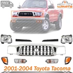 New Chrome Grille Assembly+ Headlights Kit Fillers For 2001-2004 Toyota Tacoma. Fixed Price $288.00.
