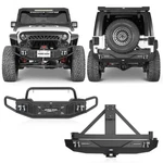 Tubular Front Bumper Rear W/tire Carrier For Jeep Wrangler Jk 07-18. Fixed Price $299.59.