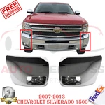 Front Bumper End Caps Chrome For 2007-2013 Chevrolet Silverado 1500. Fixed Price $333.23.