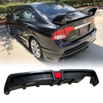 Rear Bumper Diffuser W/led For 06-11 Honda Civic 4DR Mugen Rr Carbon Fiber Style. Fixed Price $101.90.