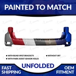 New Painted 2014-2015 Jeep Grand Cherokee Unfolded Rear Upper Bumper W/o Srt. Fixed Price $384.98.