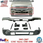 Front Chrome Steel Bumper W/ Brackets + Valance For 2003-07 Gmc Sierra 1500-3500. Fixed Price $420.13.