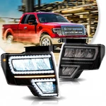 Vland Fit 2009-2014 Ford F150 Stx Led Headlights W/sequential Turn Signal L+r. Fixed Price $534.99.