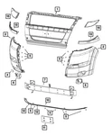 Genuine Mopar Front Bumper Fascia 1ZT90LAHAB. Fixed Price $217.42.