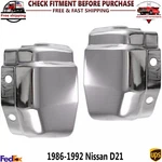 Front Bumper End Caps Chrome Driver Passenger Side For 1986-1992 Nissan D21. Fixed Price $51.58.