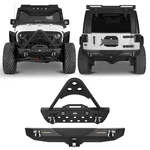 Black Steel Front Rear Bumper W/stinger Bull Bar For 2007-2018 Jeep Wrangler Jk. Fixed Price $279.37.