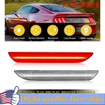 2/4X Red Led Rear Marker Side Lights Lamps Assembly Clear 15-22 Ford Mustang. Fixed Price $61.74.