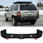 Rear Bumper For 1999-2004 Jeep Grand Cherokee Wj With D-rings + Led Lights. Fixed Price $379.98.