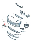 New Volkswagen Jetta MK7 A7 Front Bumper Number Holder 17A8072879B9. Fixed Price $96.80.