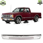 Front Bumper Face Bar Chrome Steel For 91-93 Chevrolet S10 Gmc Sonoma 91-94. Fixed Price $260.00.