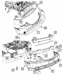 Genuine Mopar 2007-2010 Chrysler Sebring Front Bumper Energy Absorber 5303893AA. Fixed Price $90.71.