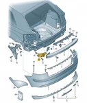 New Audi A3 Rear Left Bumper Bracket 8P4807393A Genuine. Fixed Price $38.71.