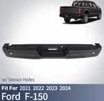 Primed Rear Step Bumper Assembly 2021-2023 Ford F-150 With Sensor Holes. Fixed Price $199.00.