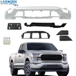 6-PCS Chrome Front Bumper Set W/ Black Lower Trim & Grille Ford F150 2021-23. Fixed Price $317.35.