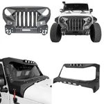 Hooke Road Steel Grille Front Bumper Windshield Frame For Jeep Wrangler Jk 07+. Fixed Price $1079.67.